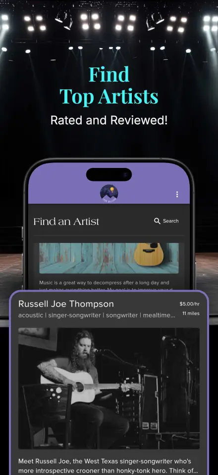 Music app screenshot